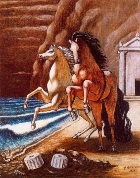 ジョルジョ・デ・キリコ Painting - アポロの馬 1974 ジョルジョ・デ・キリコ 形而上学的シュルレアリスム
